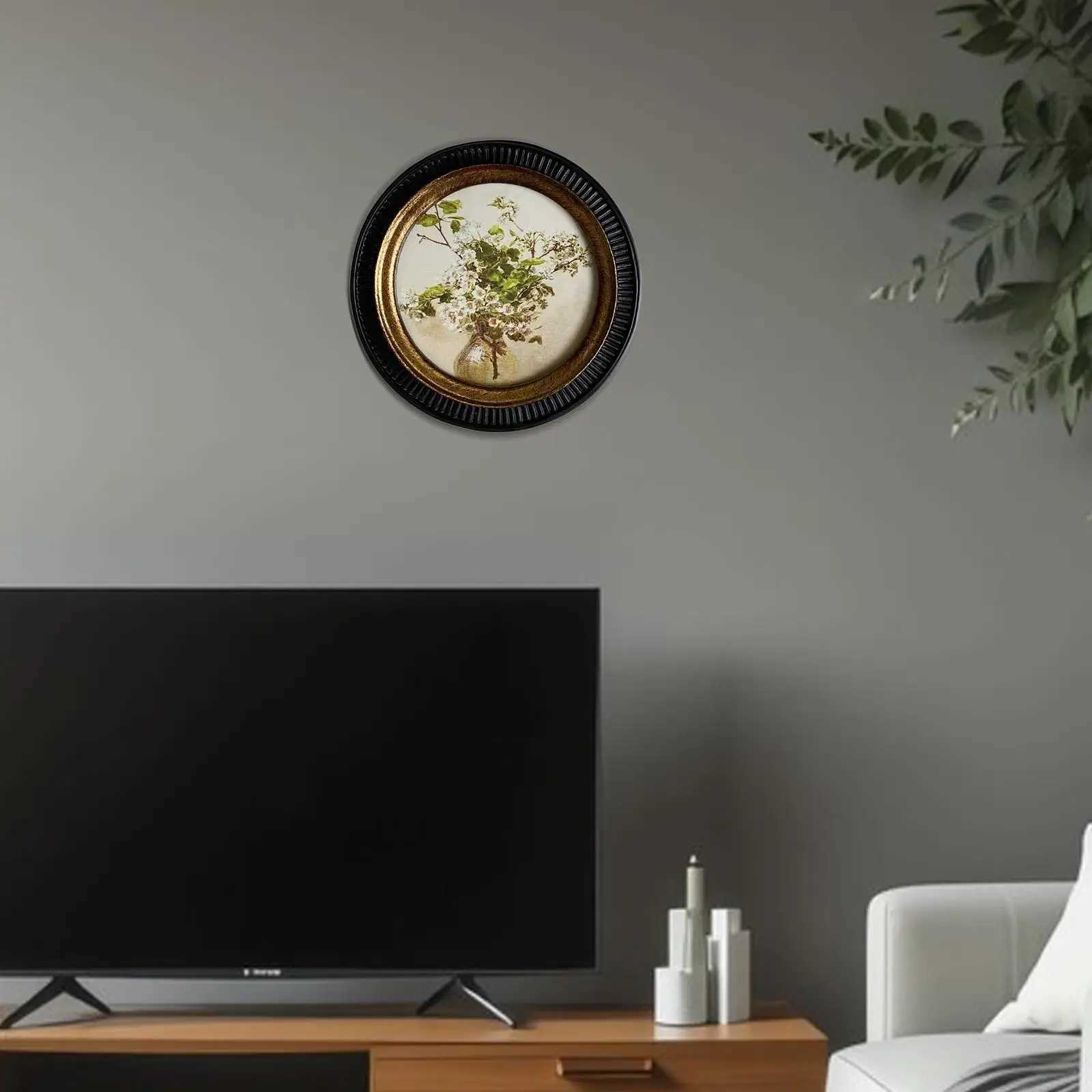 Round Embossed Photo Gallery Art Vintage Style Picture Frame for Living Room Wedding Home Decoration Gift Ideas L251110 H260306