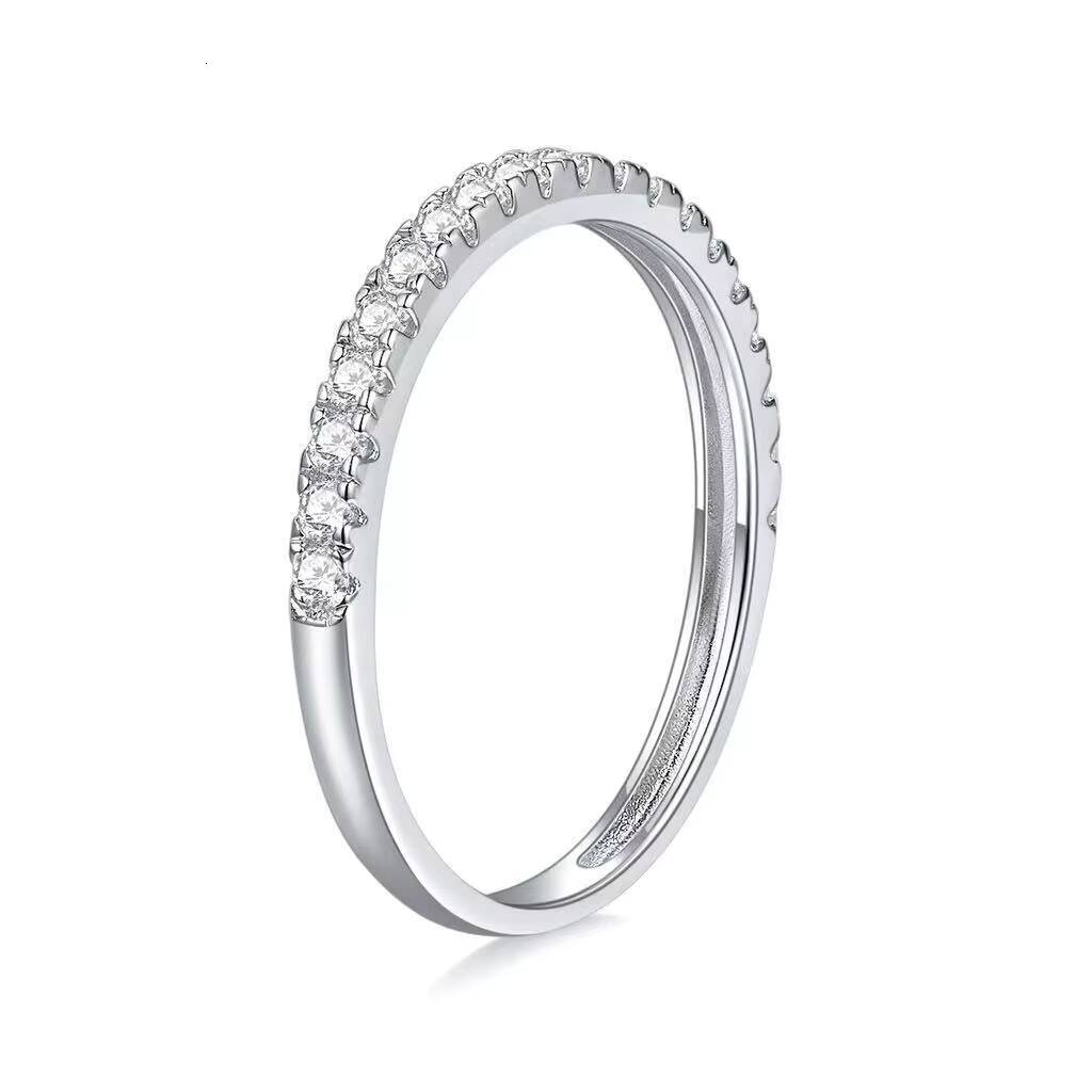 Rose Gold White Gold Yellow Gold Plated 925 Silver VVS1 Moissanite Ring with 12mm Stone Elegant Moissanite Rings