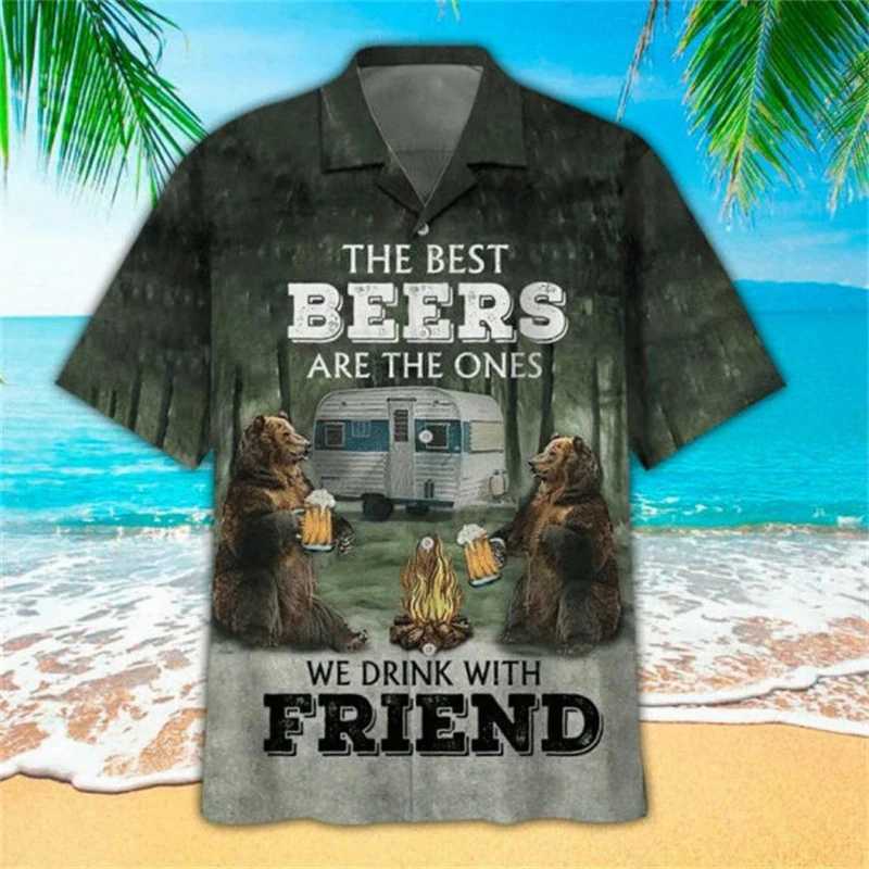 Mens casual shirt parrot 3D printed mens fashionable Hawaiian beach shirt short sleeved shirt vocal lapel for boys X250410