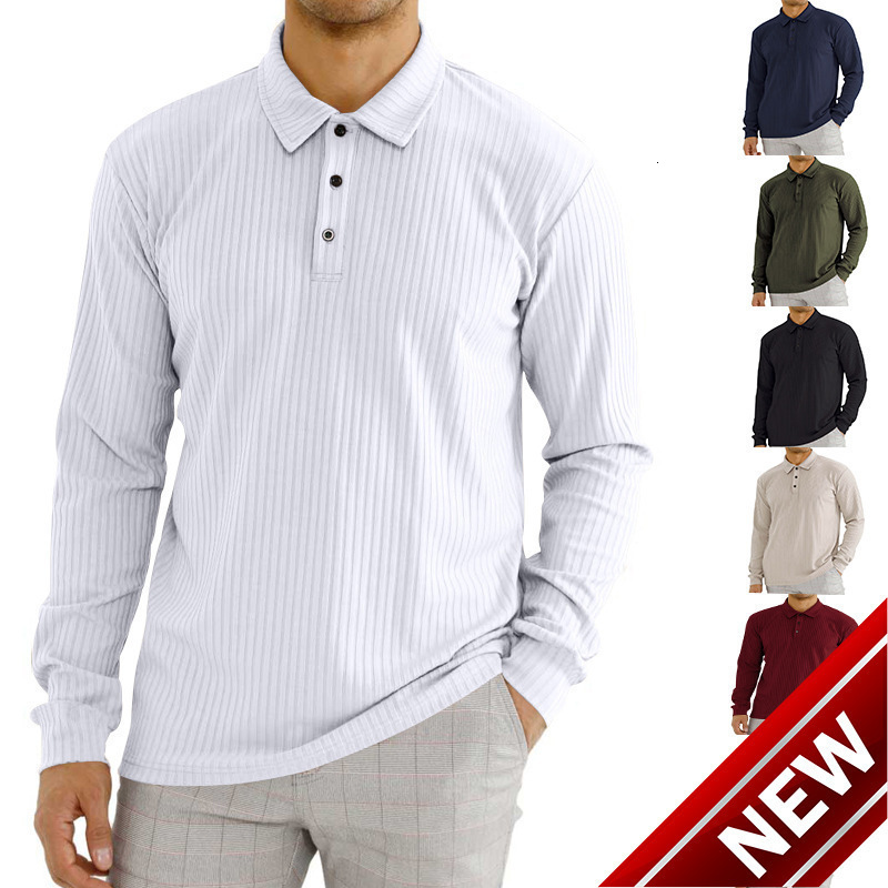 New mens spring and autumn long sleeved mens long sleeved base shirt polo shirt mens