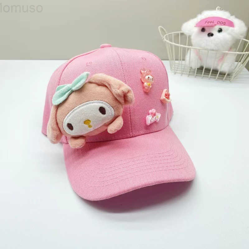 Sanrio Cute Cartoon Duckbill Cap Sweet Girl Baseball Cap Fashionable Versatile Sun Protection Hat for Women H2511101