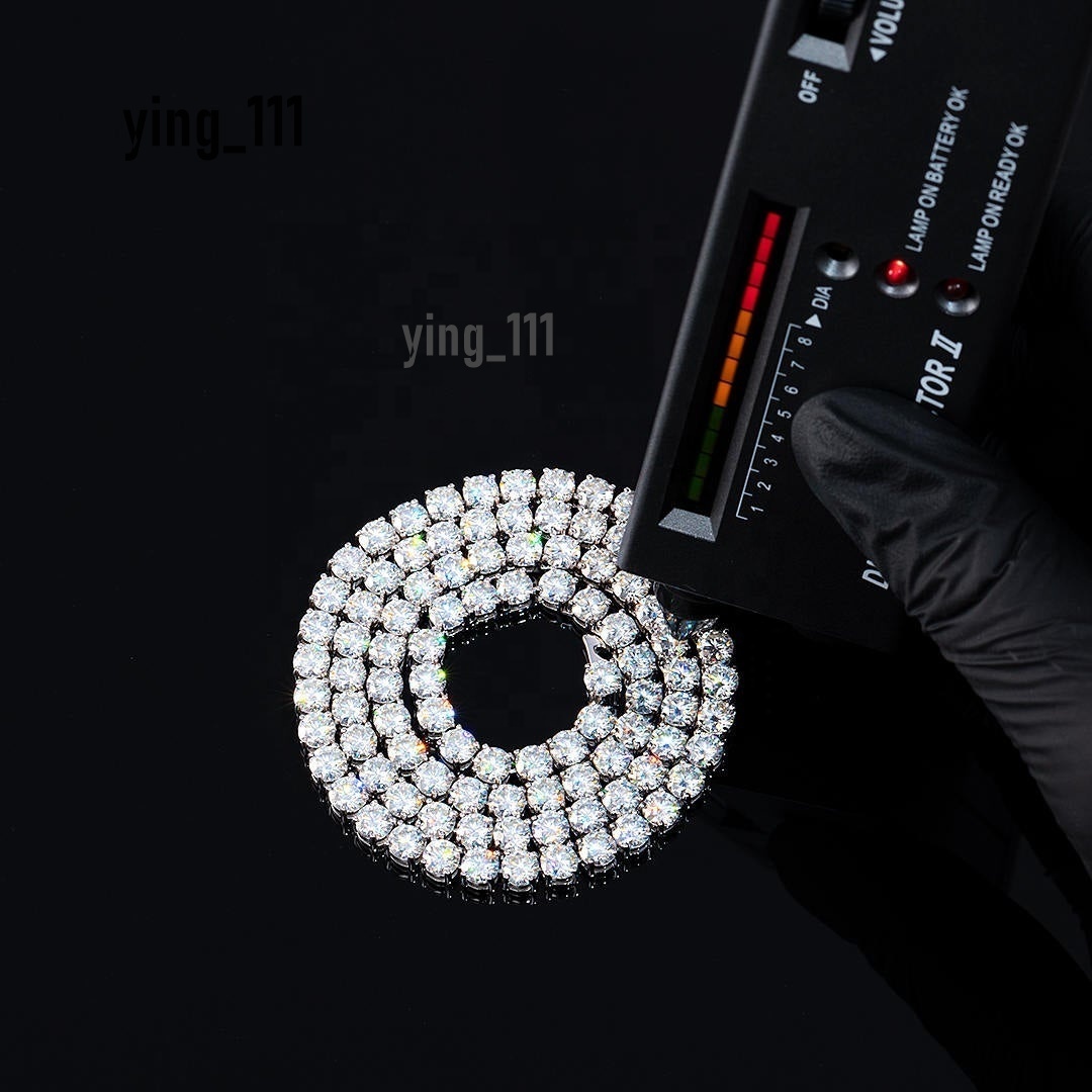 Men Gorgeous Women Gold Tennis Chain Ice Moissanite Diamonds Hip Hop Choker Chain Necklace 925 Silver Jewelry Bracelet for Men