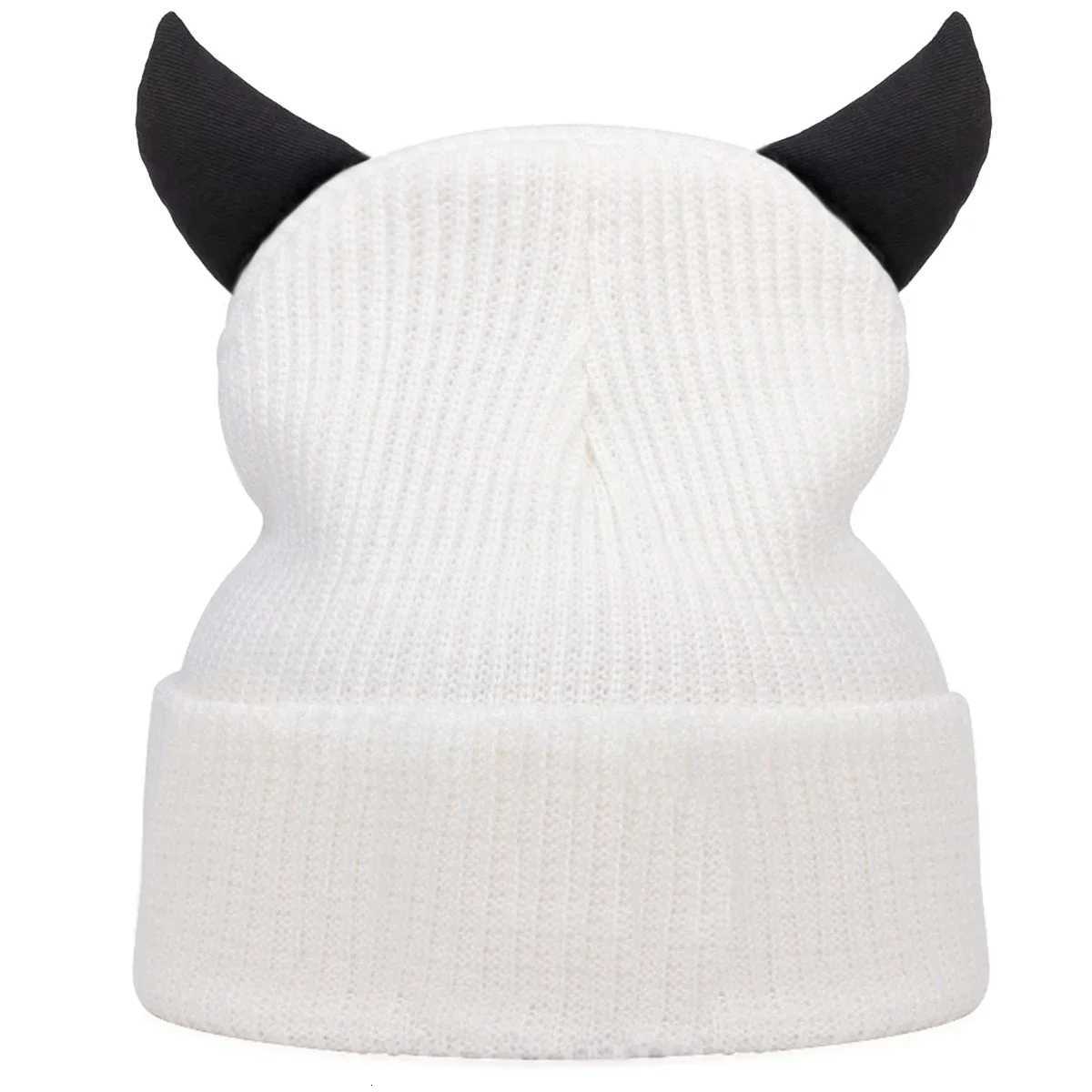 Unisex Personalized Bull Horn Beanies Winter Warm Hat Hip Hop Cap Beanie Hat Caps for Women MenXJ251110