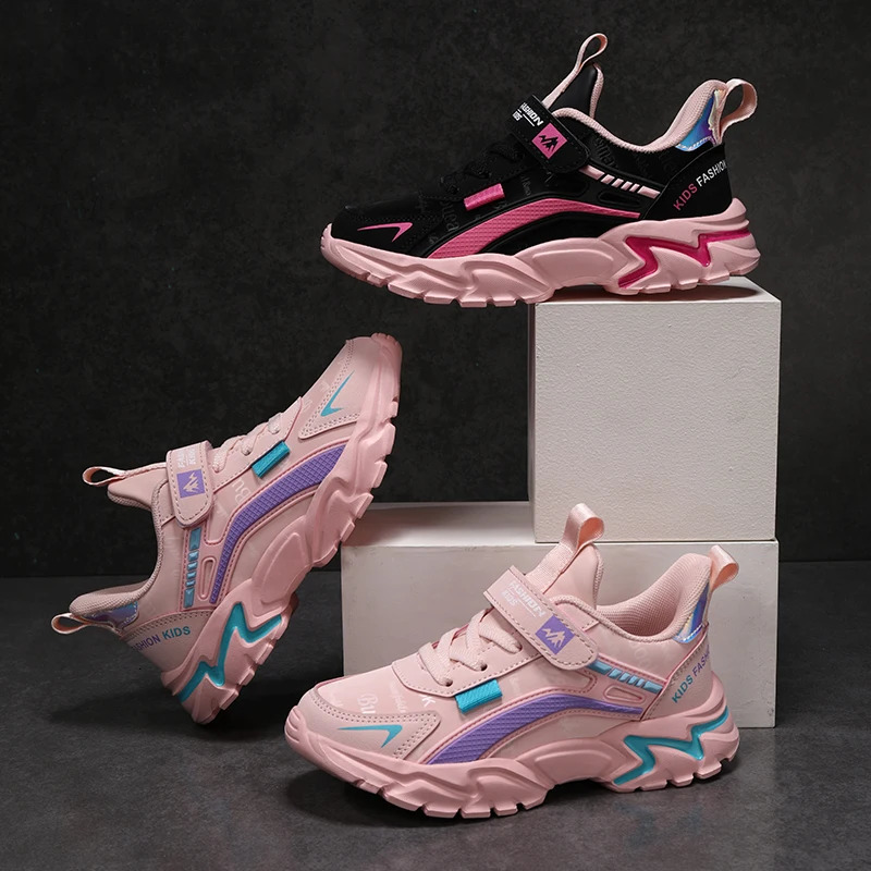 childrens sports shoes outdoor comfortable running shoes girls waterproof sports shoes Tenis baby pink anti slip childrens shoes 250403