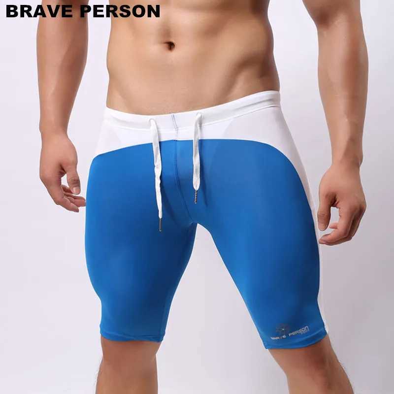 Brave Person Mens Beach Wear Multi functional Shorts Soft Nylon Fabric Knee Length Tight Leg Shorts Mens Board ShortsW250410
