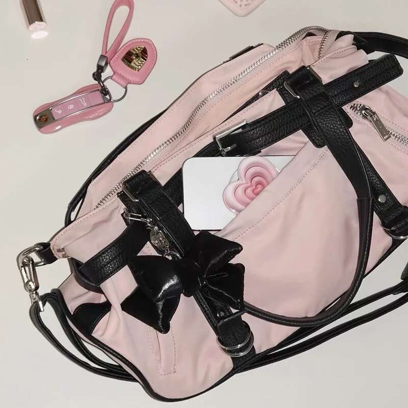 MEDIOW Korean Fashion Pillow Bag For Women Designer Handbag Purse 2024 New In Appliques Bow Belt Buckle Underarm Shoulder