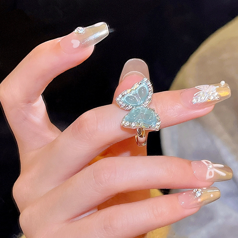 Light Luxury Versatile Ultra Shiny Zircon Ring For Women, Niche Design, High-end Feel, Plain Band, Index Fashion Ring Designer Ring Finger Ring, Whole