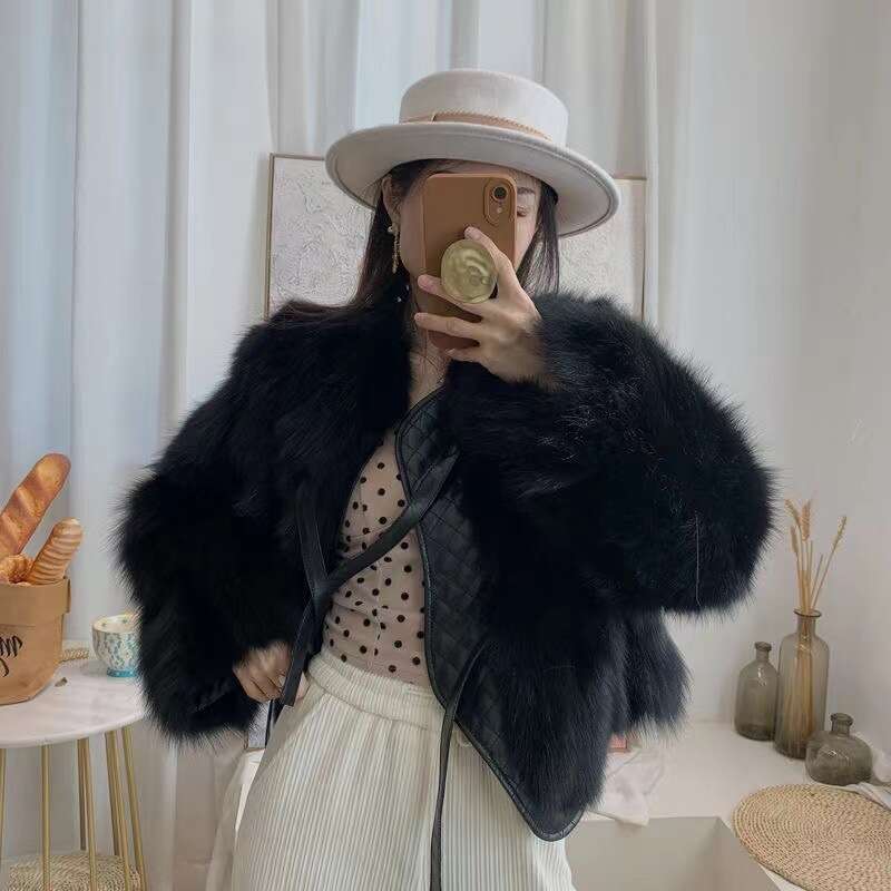 Elegant Autumn Winter Socialite New for Women Style Young Homebody Short Fashion Integrated Fur Coat