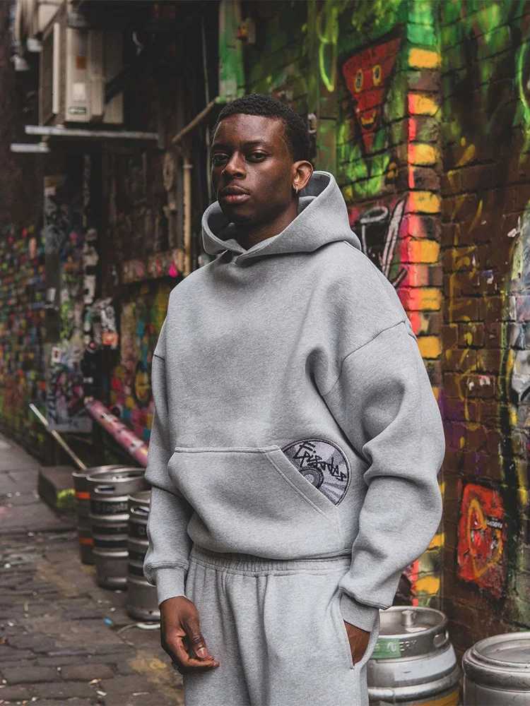 2025 Trendy High Street Retro Casual Streetwear Mens Sports Suit Y2K Harajuku Embroidered Hoodie men Hip-hop Loose Sweatpants W251110