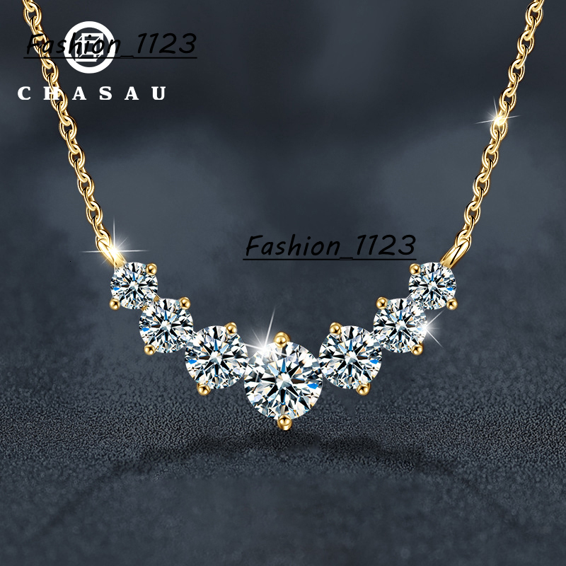 925 Sterling Silver 05ct Round Cut Moissanite Pendant Necklace for Women Wholesale Jewellery