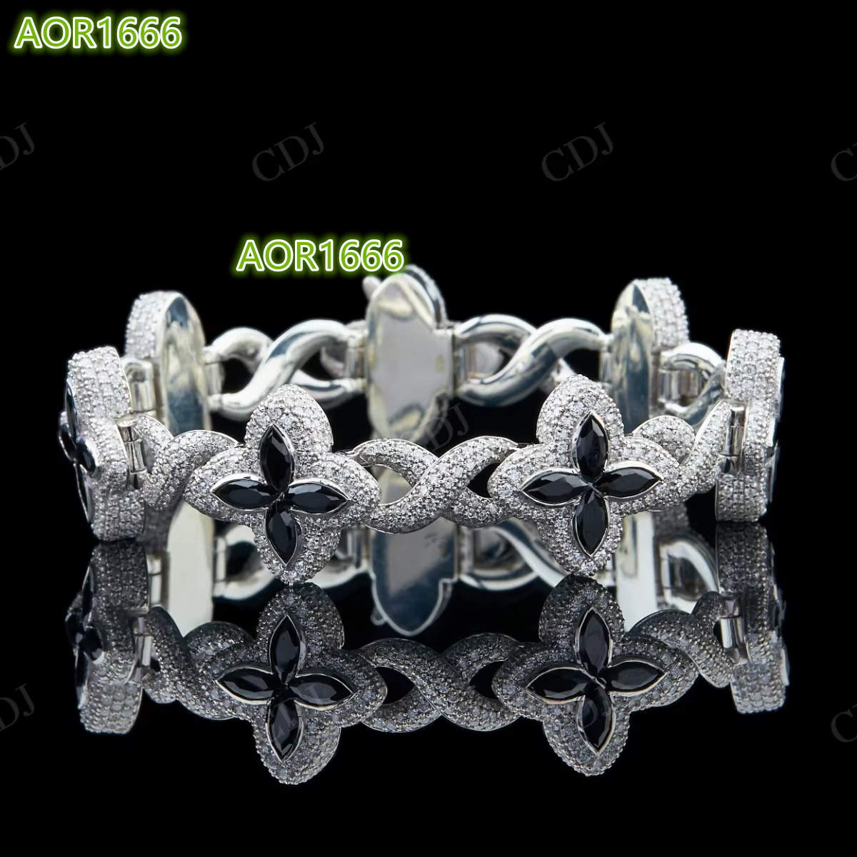 Flower Style Infinity Link Bracelet VVS Moissanite Diamond 925 Sterling Silver Fully Iced Out Bracelet Wholesaler Factory Price