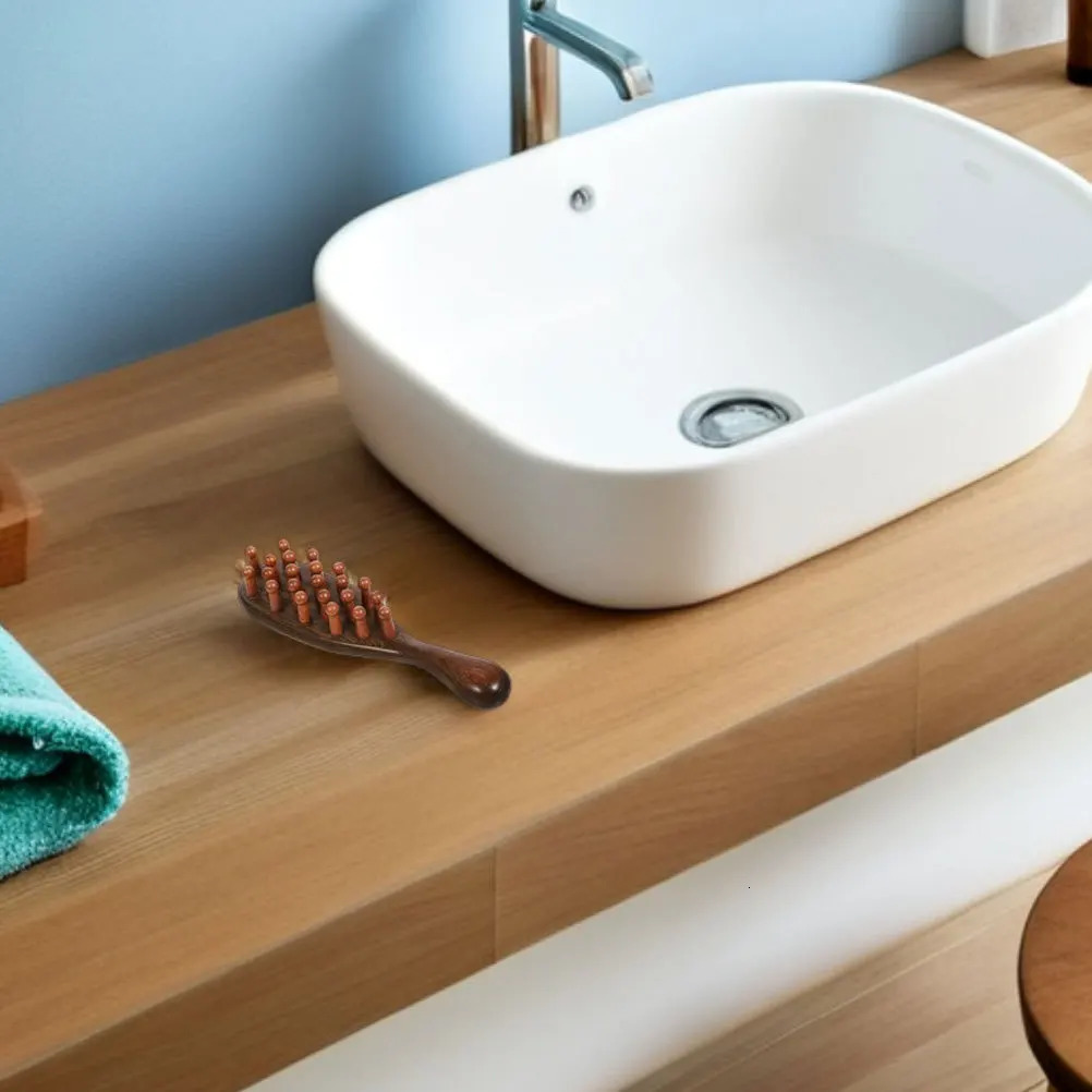 2pcs Wooden Scalp Massage Comb Fine Teeth Ergonomic Wide Tooth Hair Detangler For Travel Multifunctional Head 251107