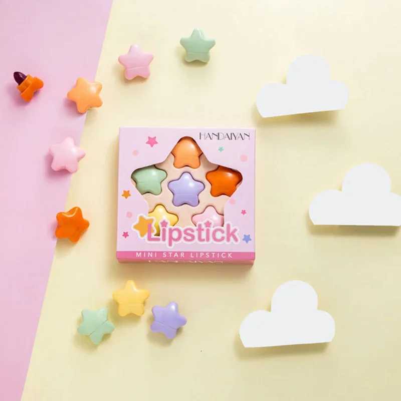 6 Colors Star Capsule Lipstick Set Long Lating Waterproof Non-stick Cup Mini Lipstick Portable Matte Velvet Lipstick CosmeticsT251110