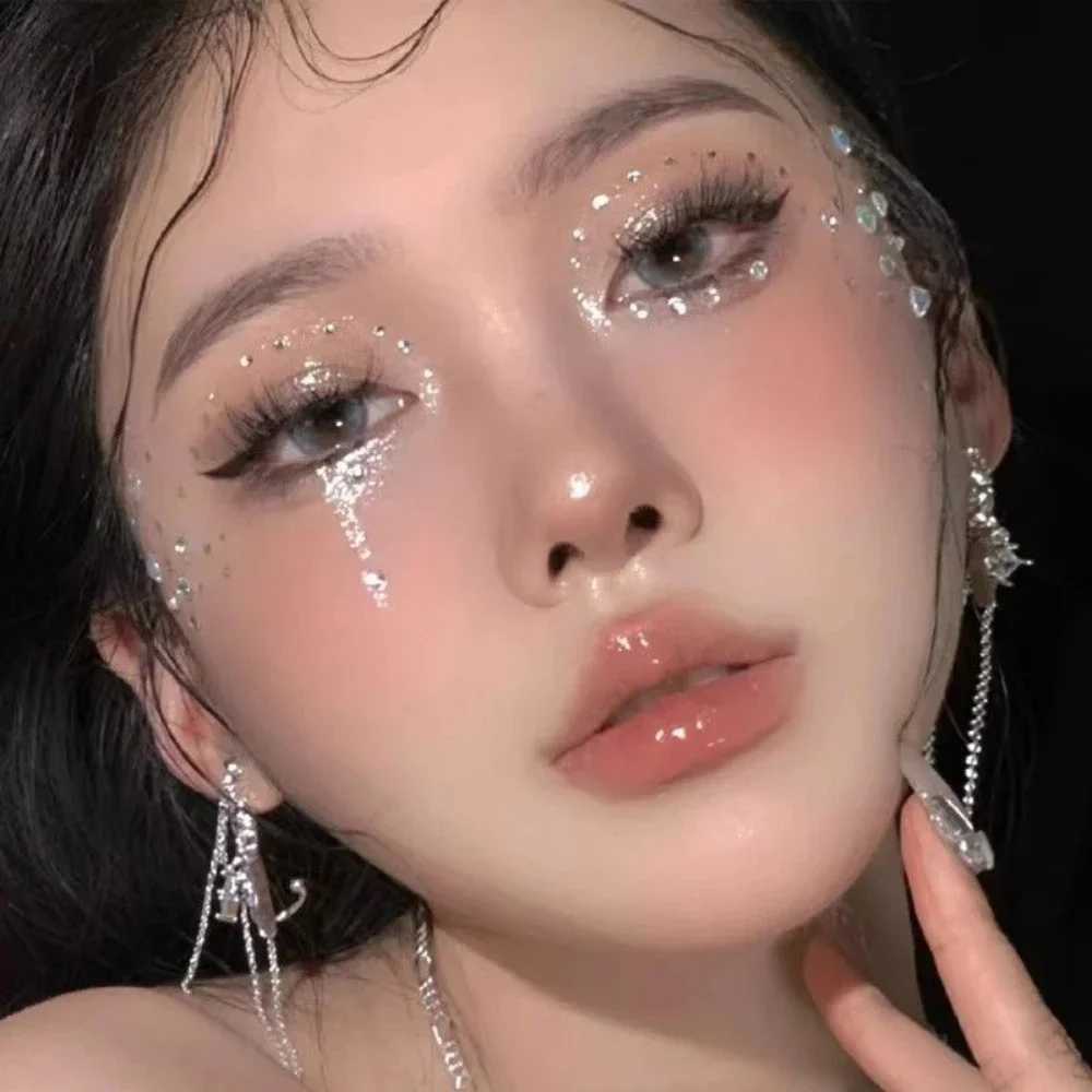 Fashion pearl face sticker Pearl temporary tattoo sticker Waterproof glitter eye shadow body holiday makeup W250410