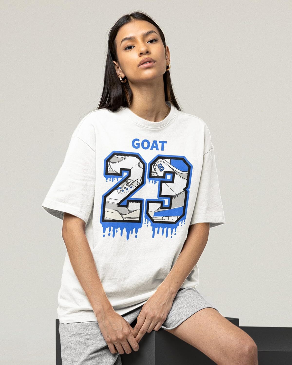 T shirt for Mens AJ 3 Lucky Shorts 3s Lucky Short Shirt, Number 23 Goat, Shirts Match Sneakers 2D Sneaker Graphic Tee Casual Tops Clothes Short sleeve