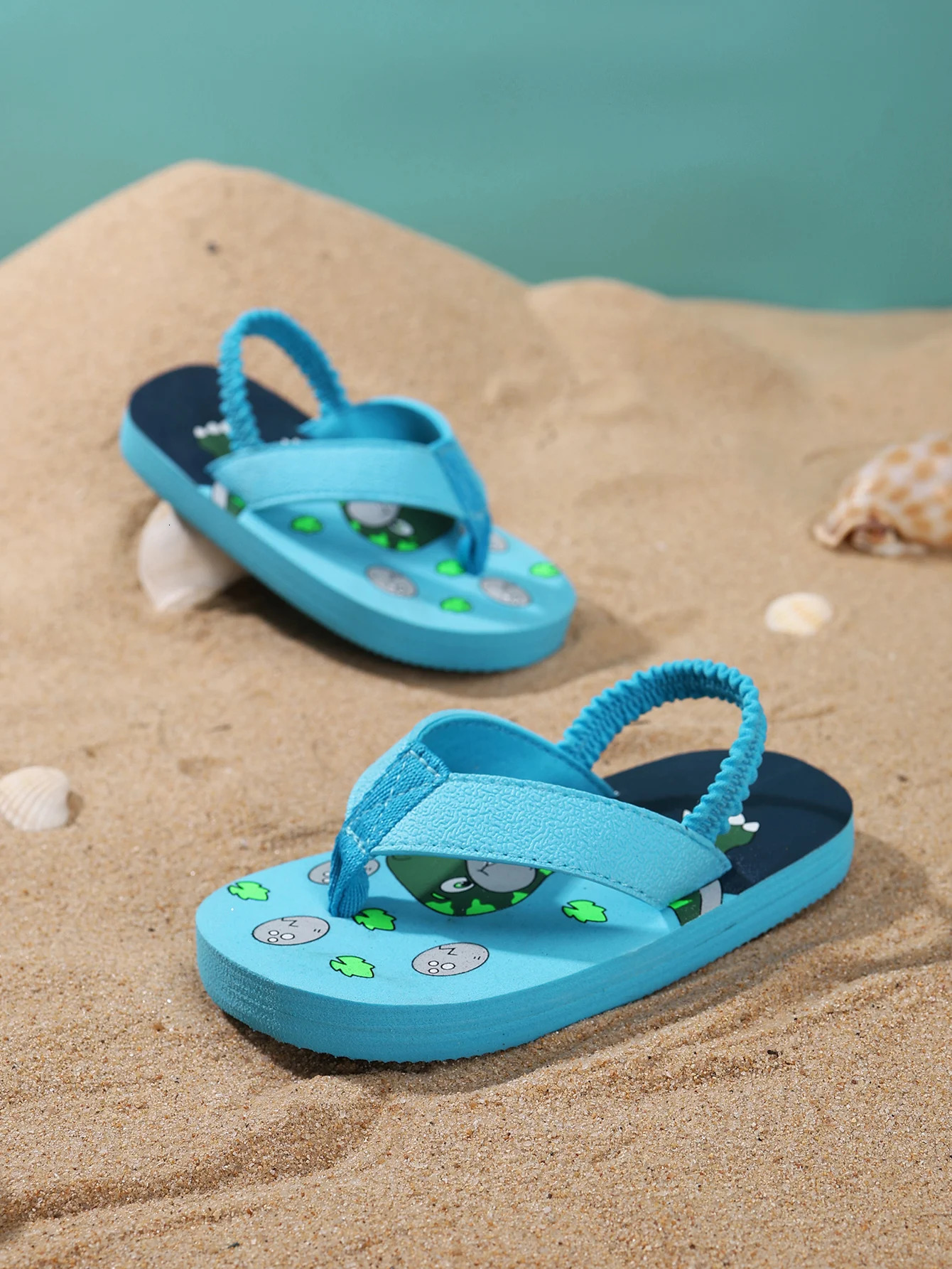 Childrens summer clothing flip cover soft non slip beach sandals thick sole 250409