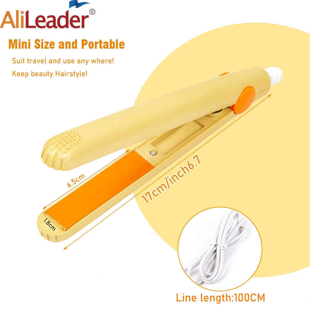 67 Mini Straightener Hair For Women Girls Ceramic Hair Flat Iron Straightener Curler Fast Heating Curling Iron 251107