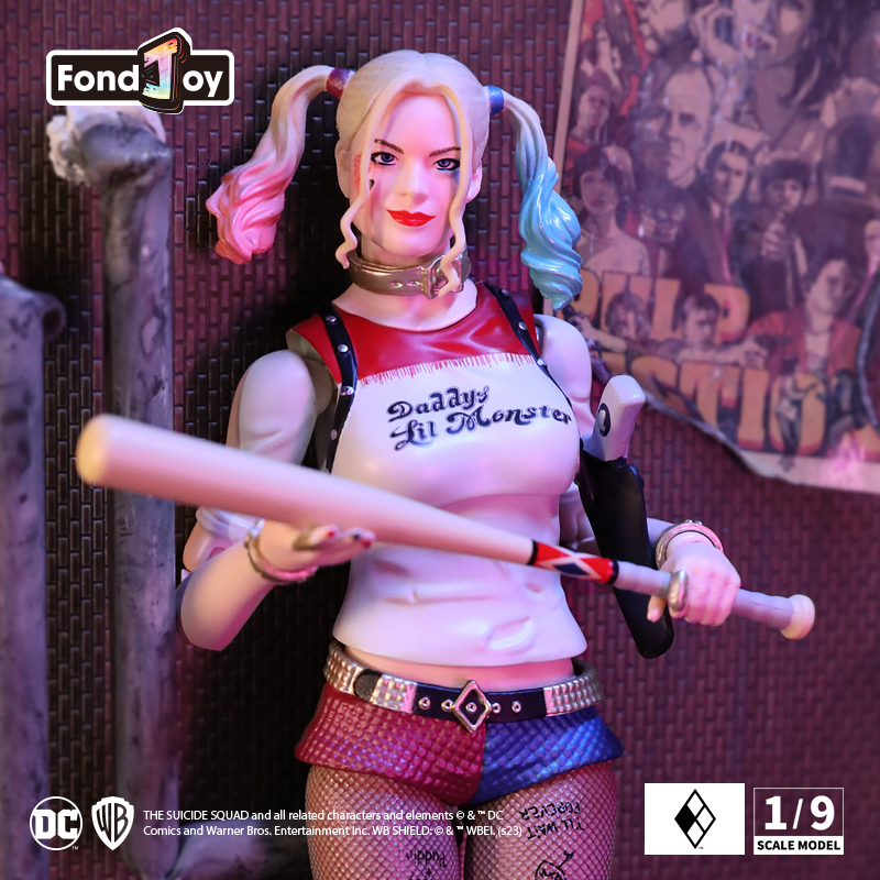 Fondjoy DC Comics Harley Quinn 1/9 Action Figure Wholesale - Collectible Model Kit with Movable Joints, Suicide Squad Bulk Stock for Retailers