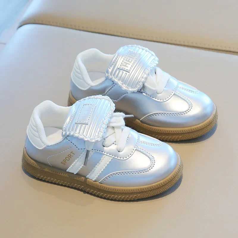 Children Casual Shoes Boys Girls Sport Running Shoe Anti-skid Soft Soles Sneakers Pu Leather Baby Kid Flat Bottom Board Footwear W251110