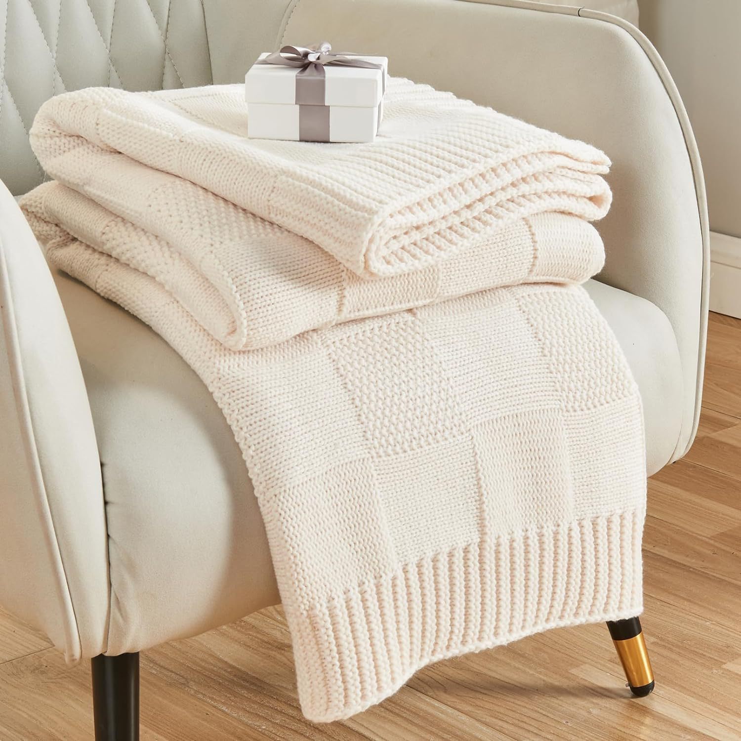 Knitted air conditioning nap sofa cover camping blanket, washable blanket blanket