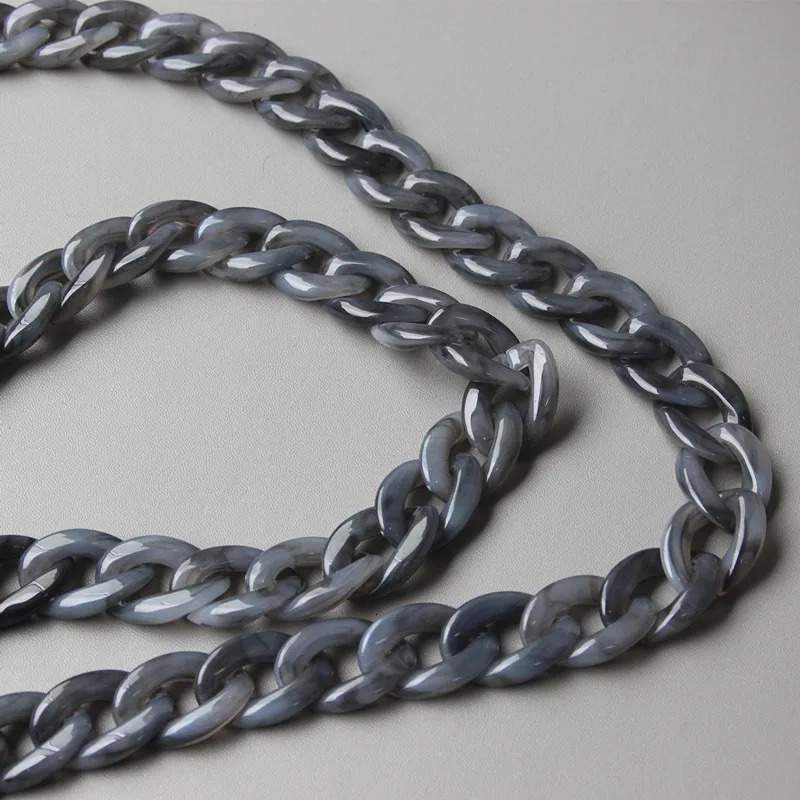 Fashion Woman Handbag Accessory Chain Detachable Replacement White Beige Red Blue Grey Strap Women Shoulder DIY Resin Chain 251110