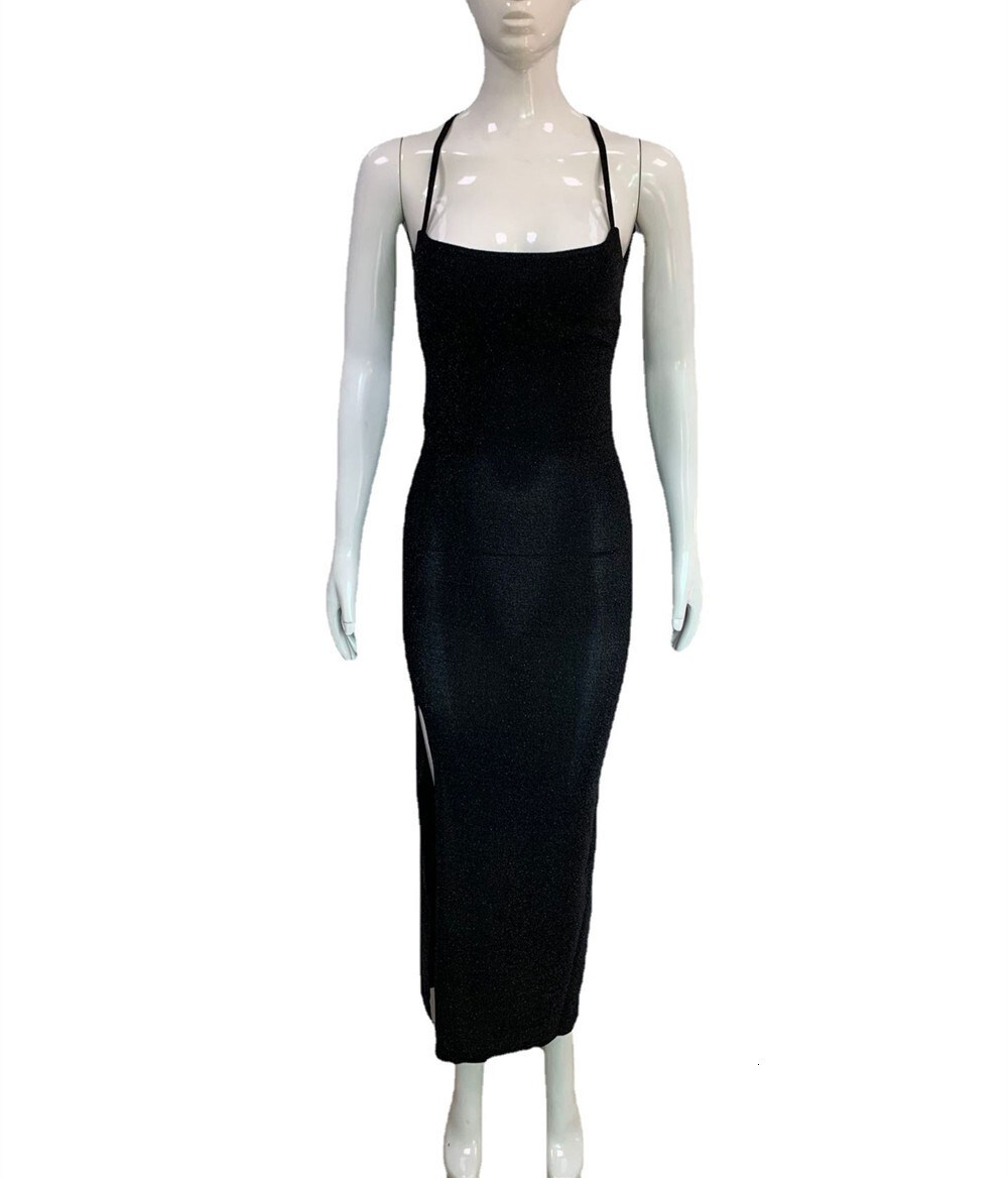 Women's New 2025 Strap Sexy Split One Step Summer Spicy Girls Dress Slim Women
