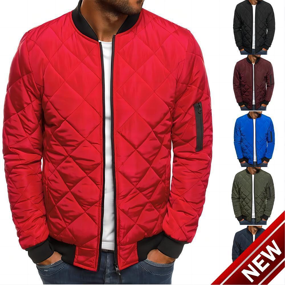 Mens cotton clothes autumn and winter multi-color loose jacket diamond checkered cotton clothes mens clothing