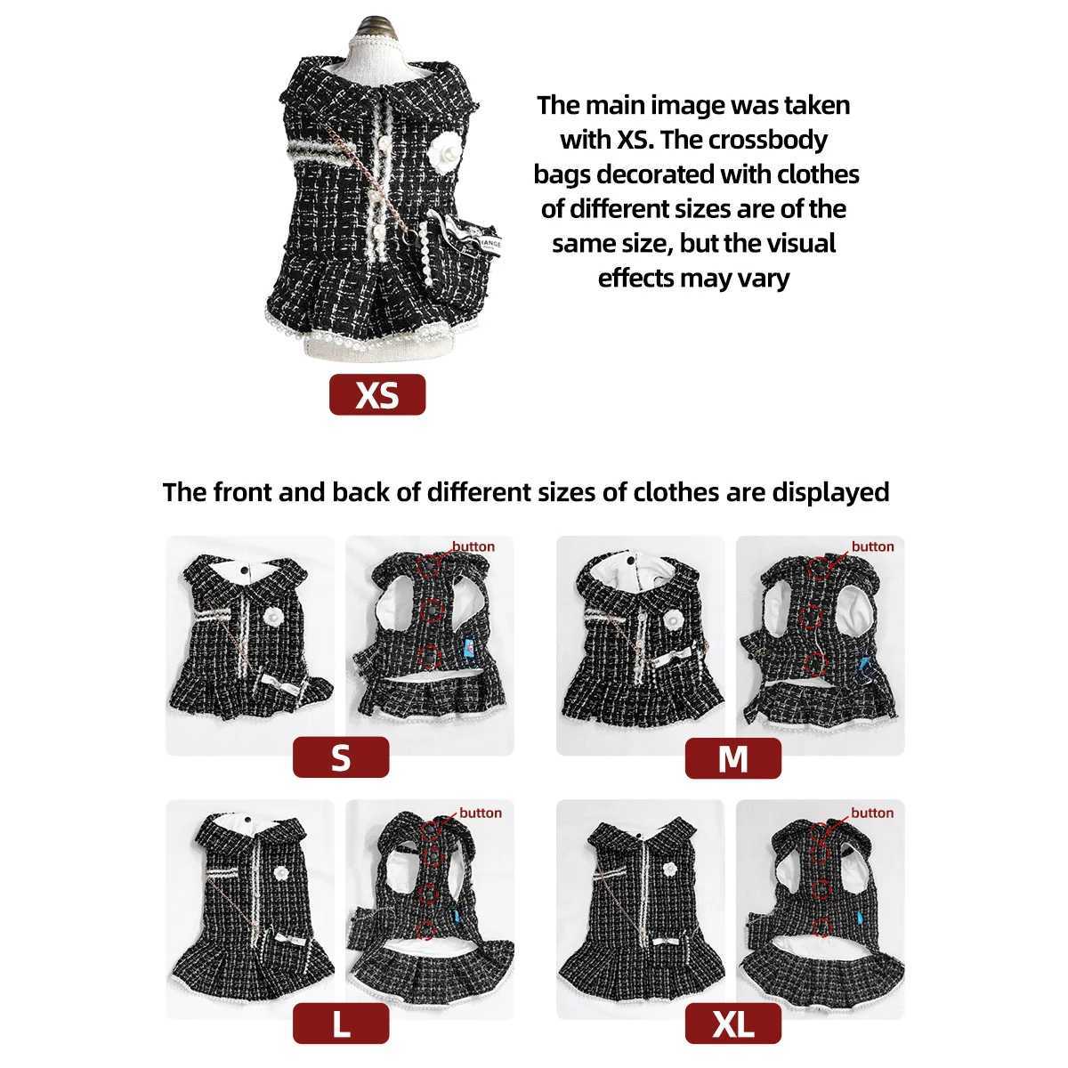 Pet Clothes Cat Dog Dress Main Style with Backpack Autumn and Winter Thickened Warm Clothing J251110