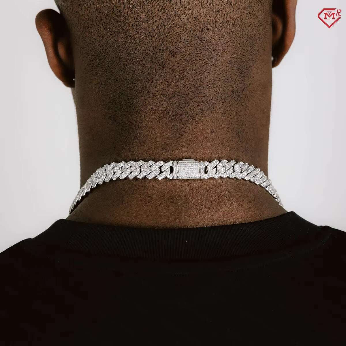 Factory Cuban Chain 925 Silver Rapper Jewelry 12mm Iced Out Men Chain Vvs Moissanite Cuban Link Chain