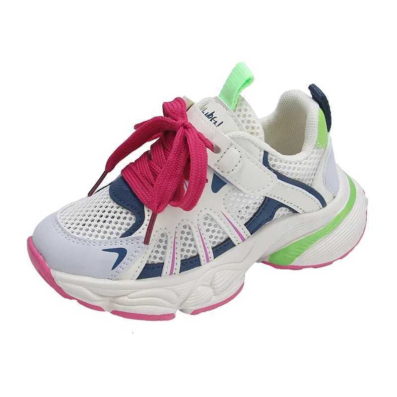 Kids Running ShoesSneakers Thick Soft Sole Mesh Breathable Children Hookloop 2025 New Boys Girls Sports Shoes Handsome Trendy W251110
