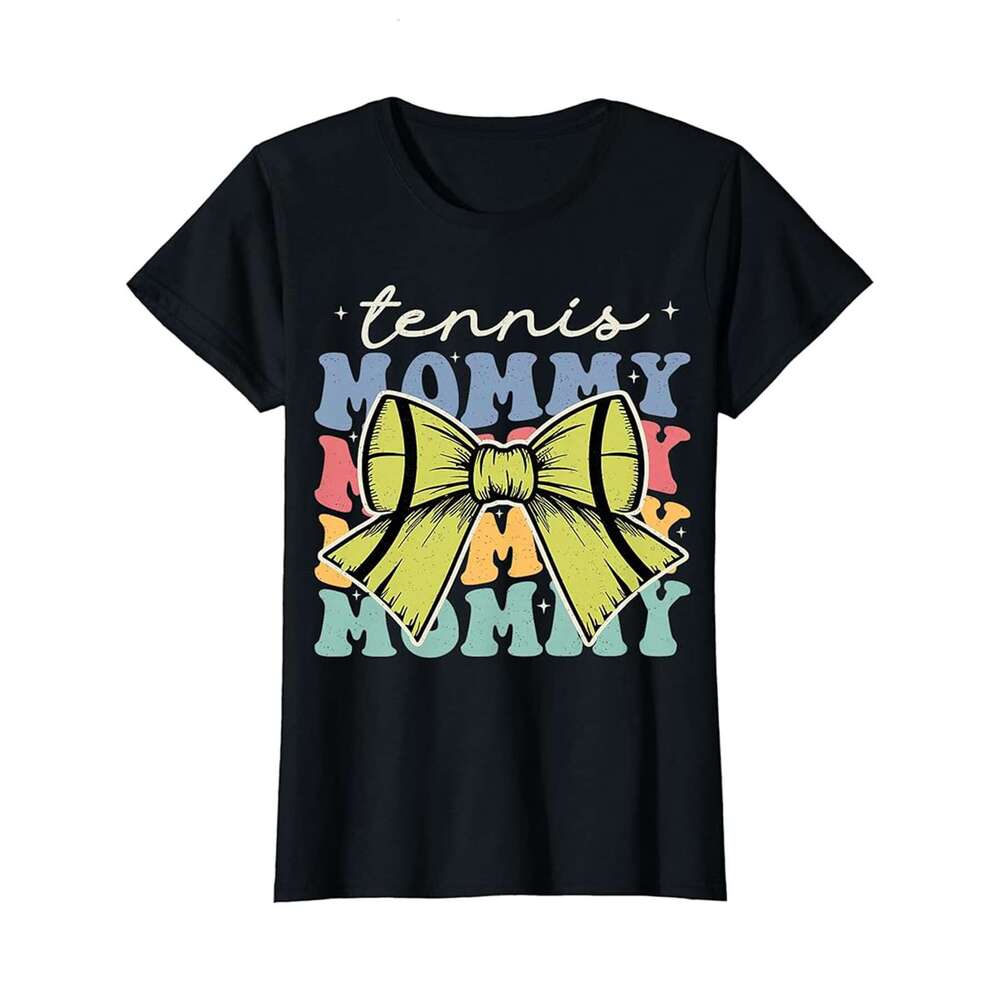 Designer T shirt Tennis Mom Glasses Messy Bun Men Cute Mothers Day - 220g T shits