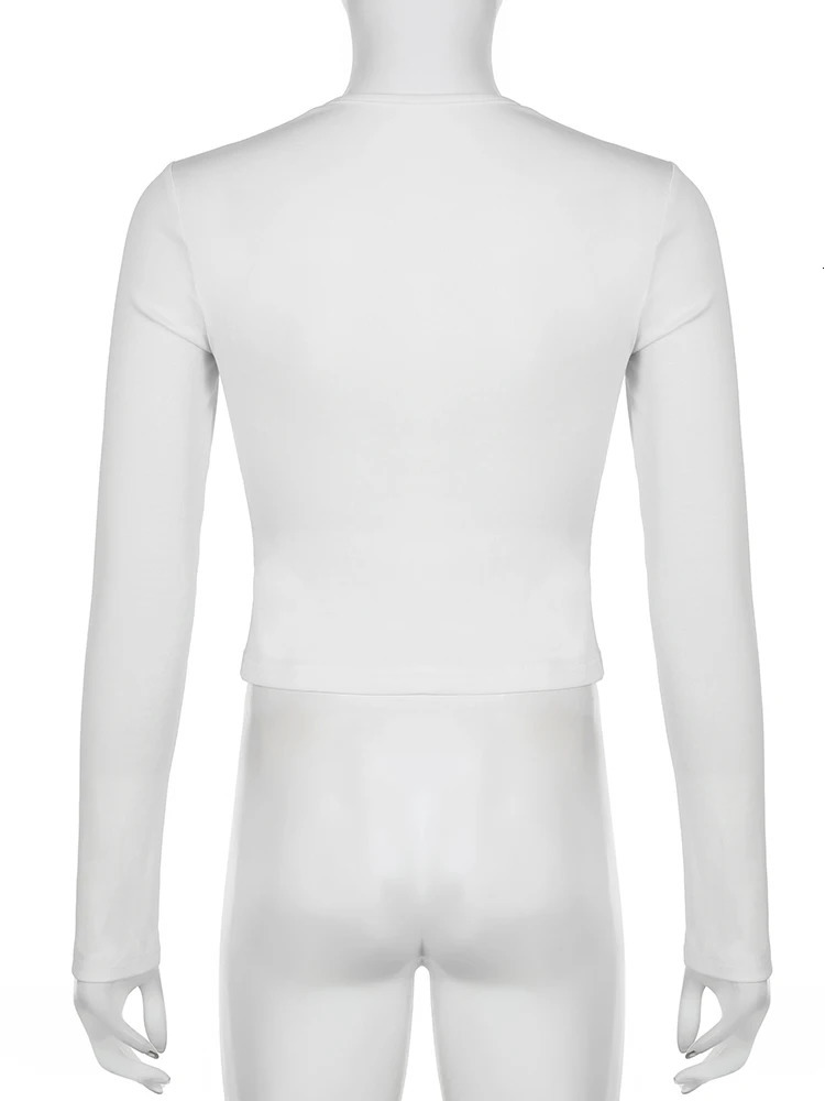 IAMSURE casual sweet solid bandage Tshirt 2 pieces slim fit patch work square neckline long sleeved for women in spring and summer 2025 250407