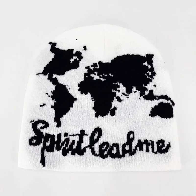 1pc Earth Letter Beanies Hats for Men and WomenWarm Vintage Hip Hop Personal StreetwearSuitable for Winter HalloweenpartyXJ251110