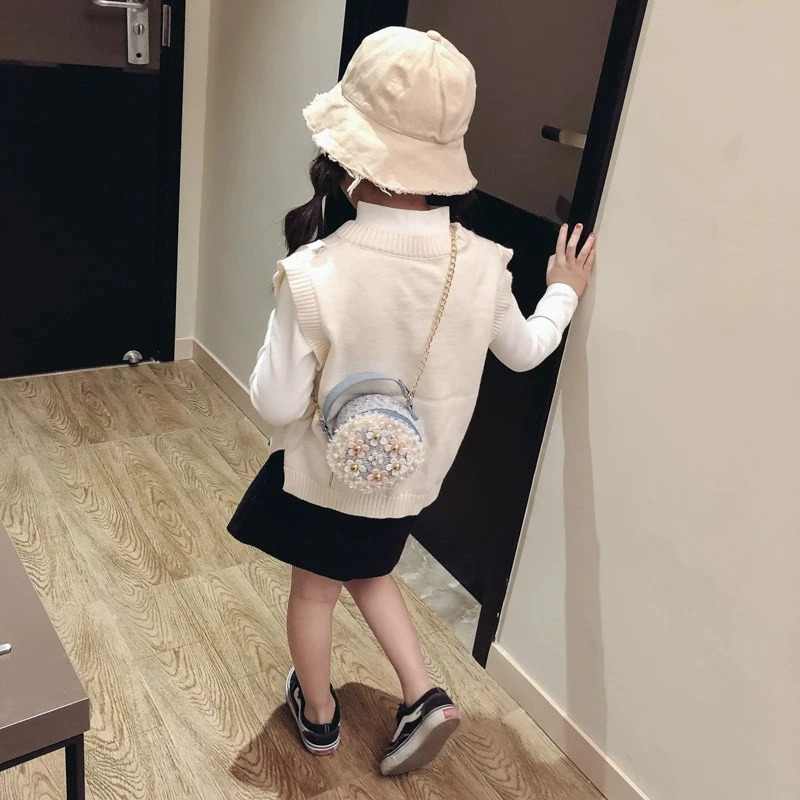 Women Bag Lady Little Girls Toddler Princess Lovely Bag Kids Baby Messenger Shoulder Crossbody Flower Bag 251104