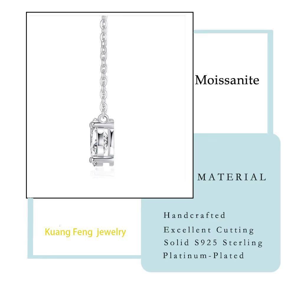 16CTW Moissanite Pendant Womens 925 Sterling Silver Cluster Necklace with GRA Certificate Premium Product Category