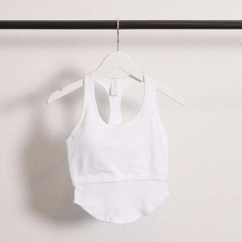 2024 new backless sports top womens sleeveless shirt padded sports yoga vestXJ250410