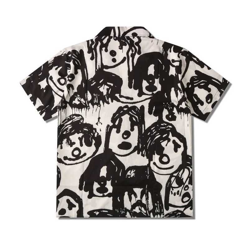 Summer New Mens Funny Childrens Printed Shirt Fashion Short Sleeve Hawaiian Beach Harajuku Mens Camisas De Verano Para Hombres Shirt X250410