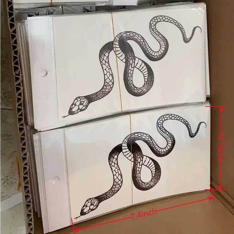 1 snake tattoo sticker unisex temporary tattoo waterproof fake tattoo 2-5 days W250410
