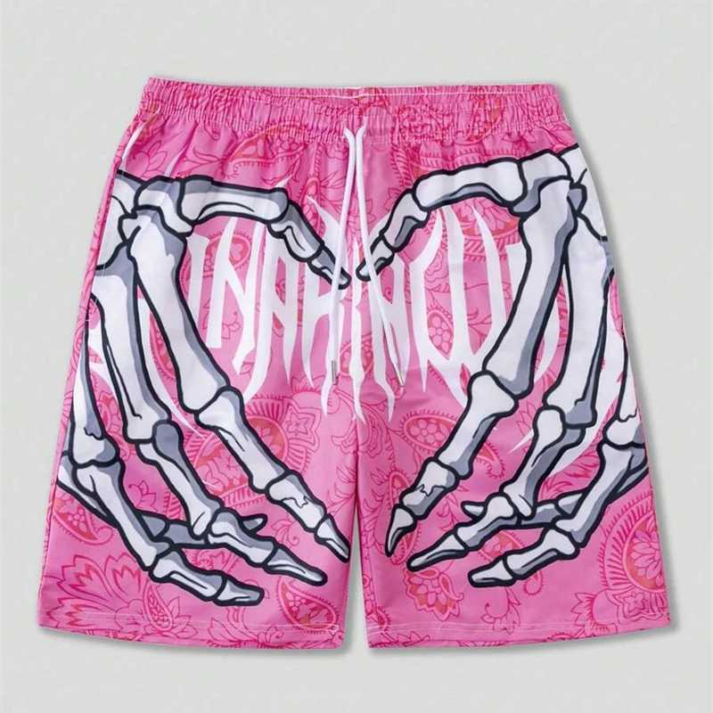 Skeleton Hand Printed Beach Shorts Mens Funny Clothing Quick drying Dragging Swimming Pants 2025 Fashion Summer Sports Pants X250410
