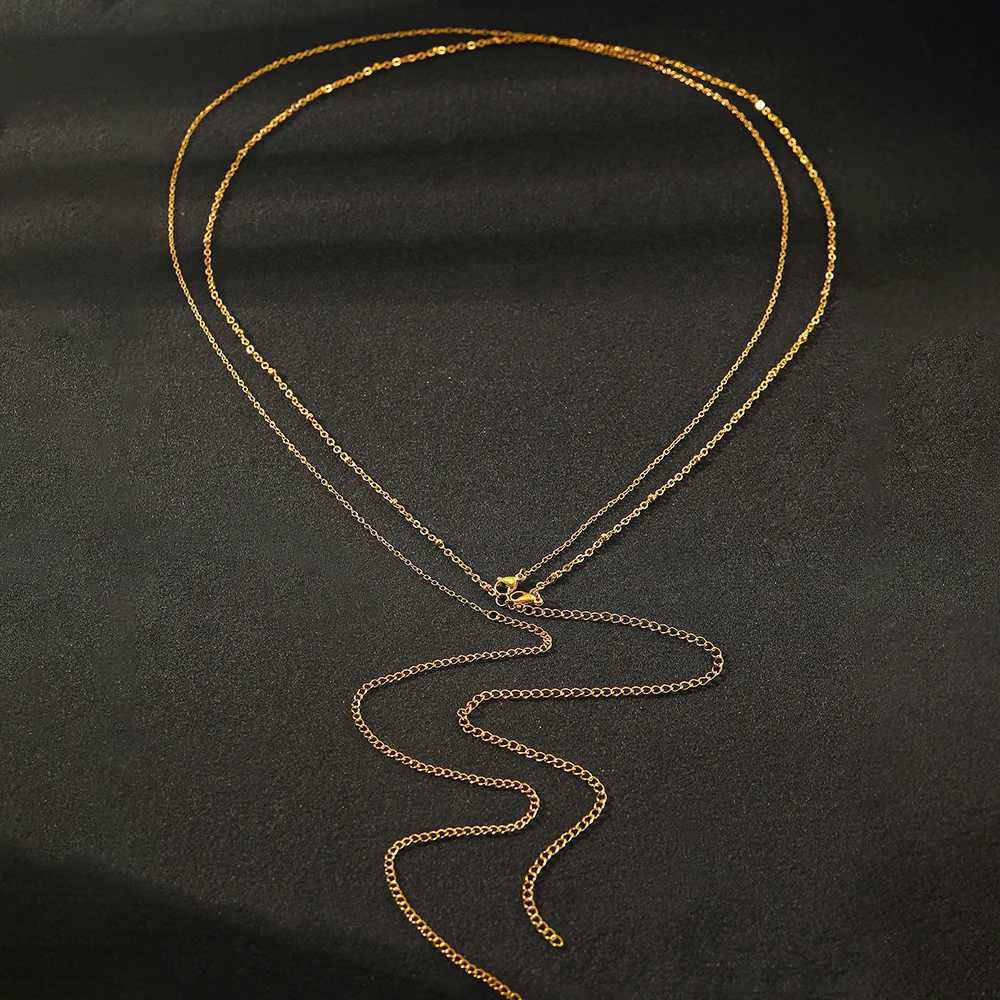 Stainless steel Waists chain fashion minimalism new design Waists chain Exquisite layered chain Waists chain Wen Jewelry X250410