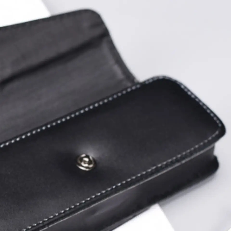 Wearable PU glasses case mens portable leather reading storage phone bag and tool carrying 250410