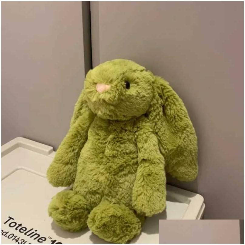 Stuffed Plush s Toy Classic Shy Rabbit 18Cm Green Bonnie Doll Cat Dog Interactive Cpanion Pet Holiday Gift C251202