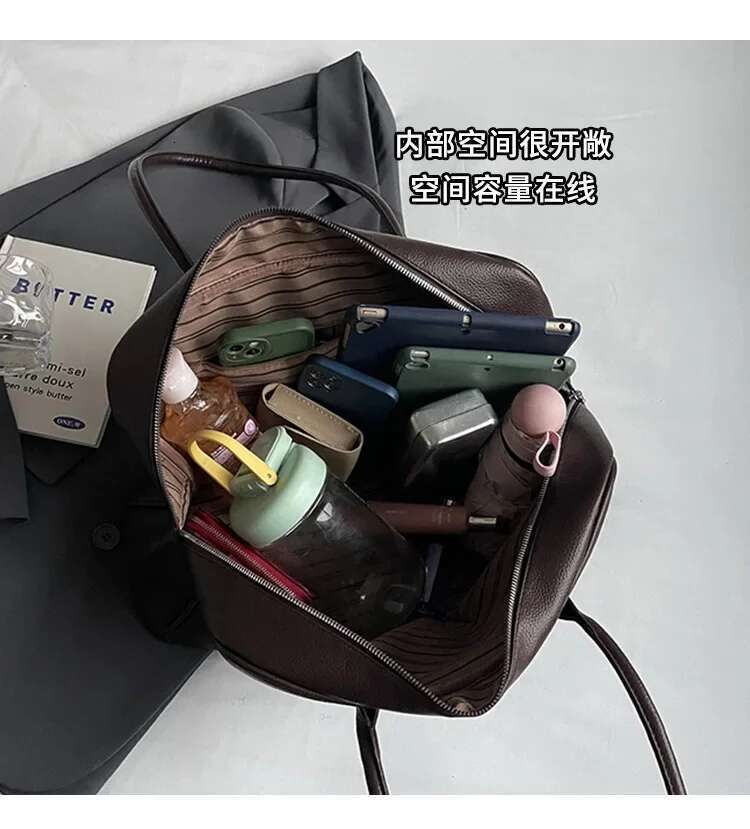 Brand Designer PU Leather Women's Shoulder Retro Lychee Pattern Crossbody Bag Pillow Bowg Boston Handbag