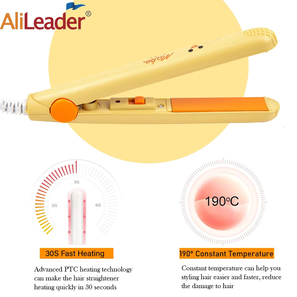 67 Mini Straightener Hair For Women Girls Ceramic Hair Flat Iron Straightener Curler Fast Heating Curling Iron 251107