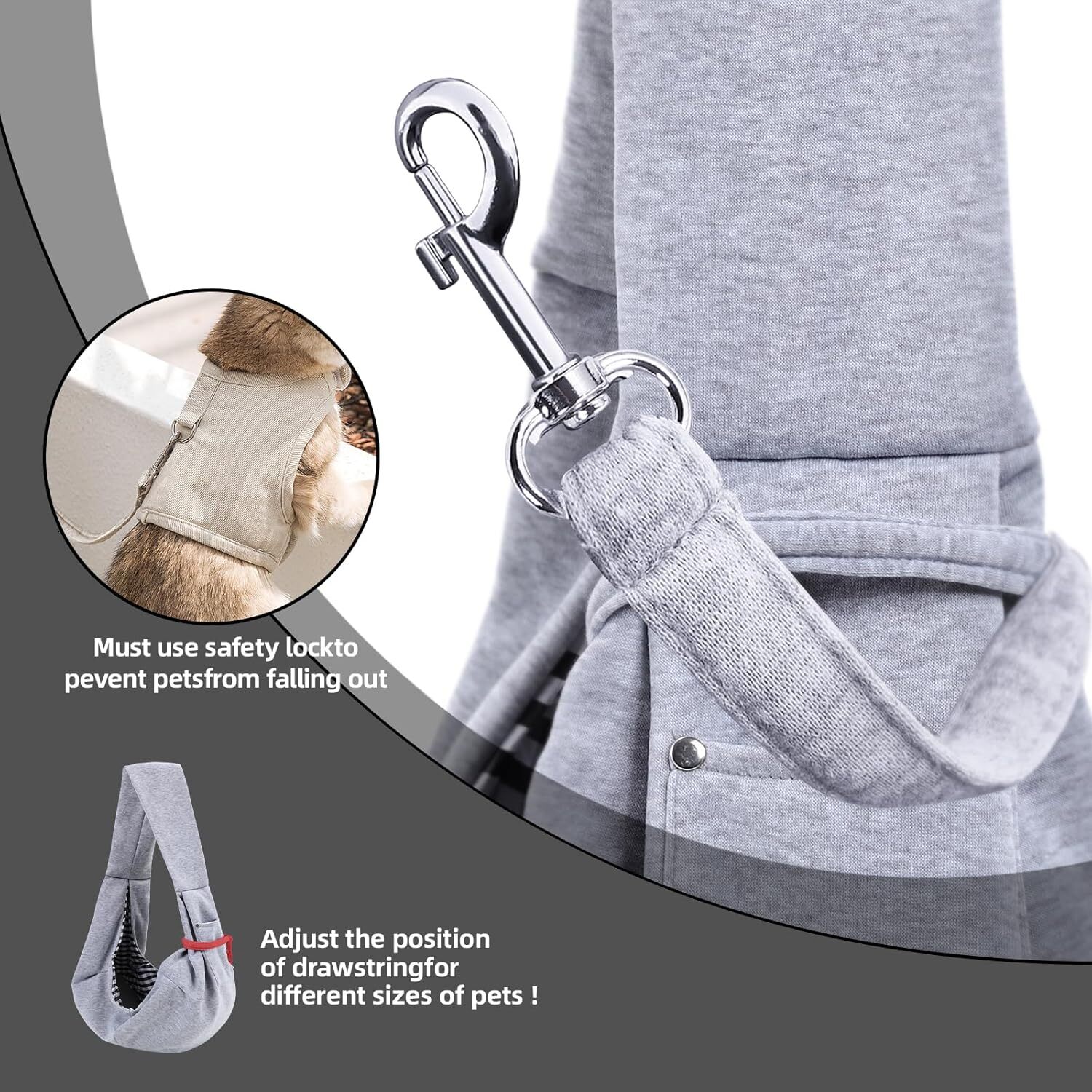 dog carrier sling double sided small dog carrying wallet with storage bag handsfree dog sling strap suitable for carrying small dogs and cats travel