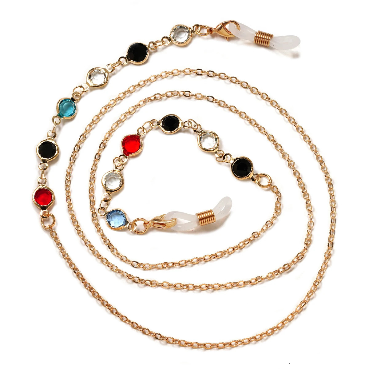Womens Sunglasses Mask Chain Acrylic Pearl Crystal Glasses Glass Hanging Rope Fashion Jewelry Wholesale 250410