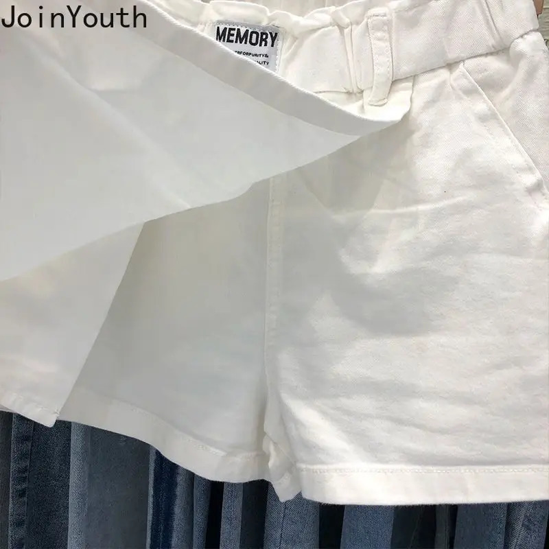 White dress womens high waisted cotton summer Jupe Faldas Mujer De Moda fashionable casual body mini Y2k skiing South Korea Saia 250410