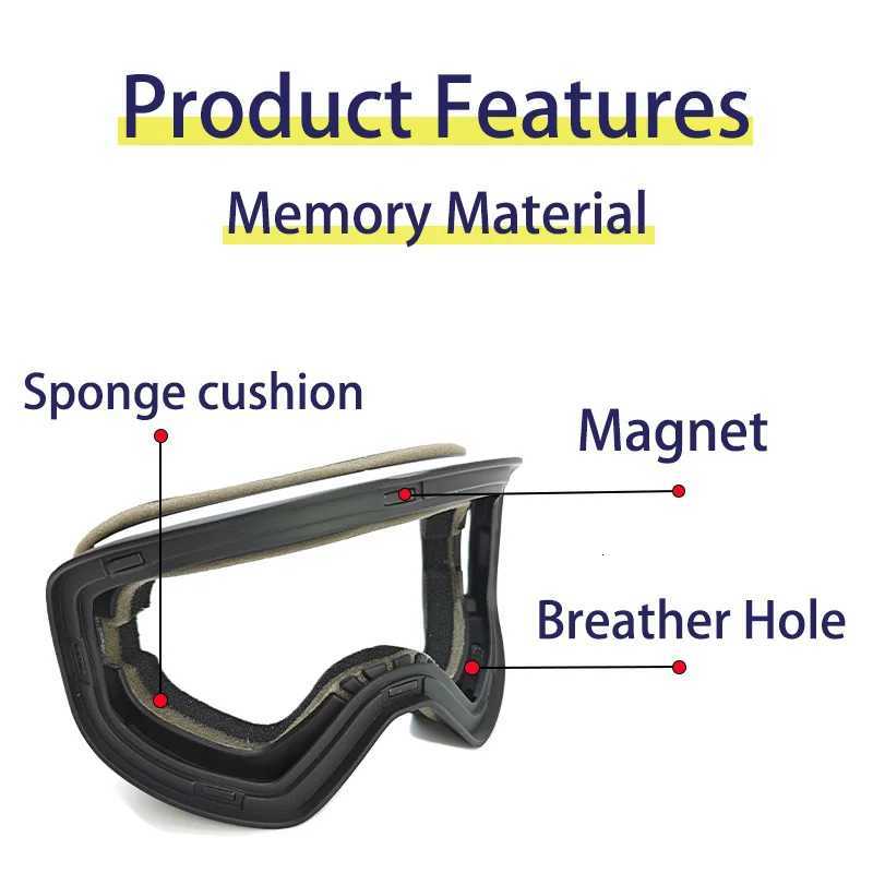 2025 HD Snow GoggLEs Quick DisassEMbly High Breathability Ski GoggLEs Perfect for Snowboarding Alpine Skis WindPROof K251110
