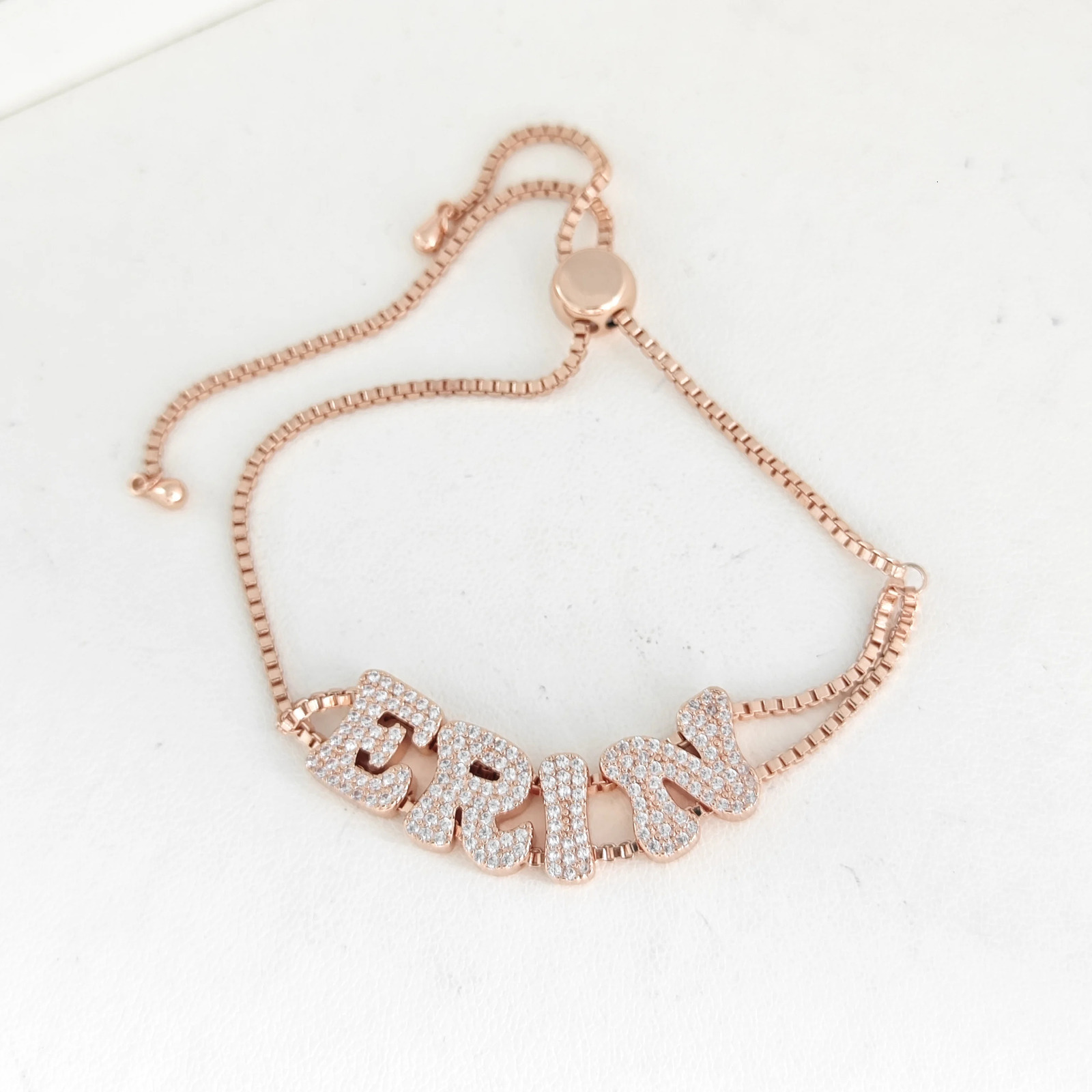 Lateefah sliding bead bracelet sliding English letters A-Z DIY personalized bracelet 250408