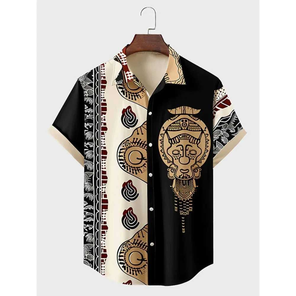 Mens summer casual fashion short sleeved mens loose breathable Hawaiian shirt mens casual mens top X2504101
